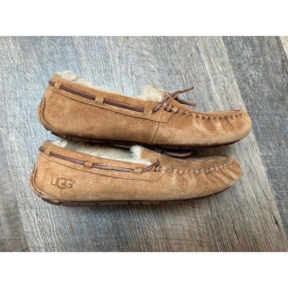 Ugg Australia Women's Shearling Slip On House Slippers Brown Tan Size 9 - Picture 4 of 7